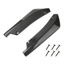 Car Side Skirt Universal Retrofit For Rear Bumper Carbon Fiber Black Lip Diffuser Splitter Spoiler Scratch Protector