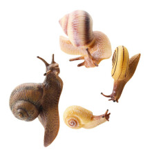 4 Pieces Snail Model Realistic Figures for Aquarium, Flower Pot, Cake Decoration