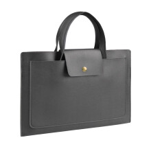 Adjustable Laptop Stand Briefcases Black 1516in PU Leather Build With Anti Scratch Velvet Lining And Multiple Pockets