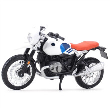 Scale Model 1:18 For BMW R Nine T For Urban GS Motorcycle Metal Model Collection Simulation Die Casting Gifts White