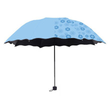 Parasol avec motif fleuri dans l'eau, protection solaire-Bleu