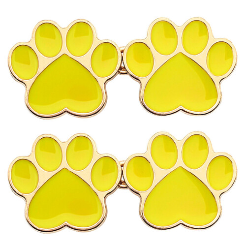 2 paires d'extensions de taille en jean, boutons-Jaune