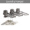 Versatile Clothes Hanger Rack with Suction-Transparent White 5