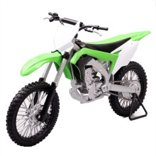 Scaleaccurate model of Kawasaki KX 250F motorcycles, a birthday gift toy for car collections, 1:10 scale (with foam box).