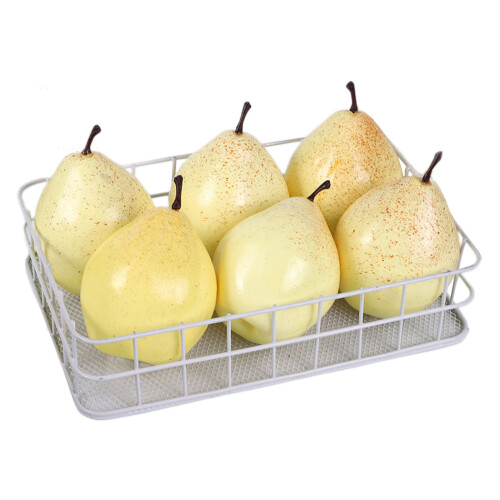 Poires artificielles en mousse réaliste, 6 pièces, Simulation de 1