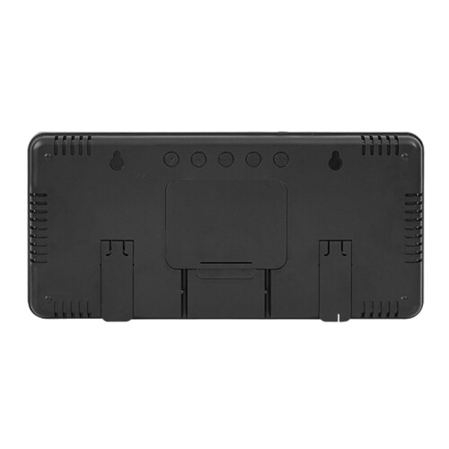 LED Digital Clock with High Visibility-Black shell white li