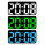 Easy to Read Digital Wall Clock with-Black shell green li 2