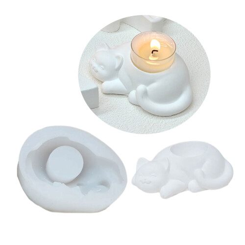 Bear Deer Cats Candle Holder Molds Diamond Shaped-Rectangle 8 2