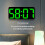 LED Digital Clock with High Visibility-Black shell white li 7