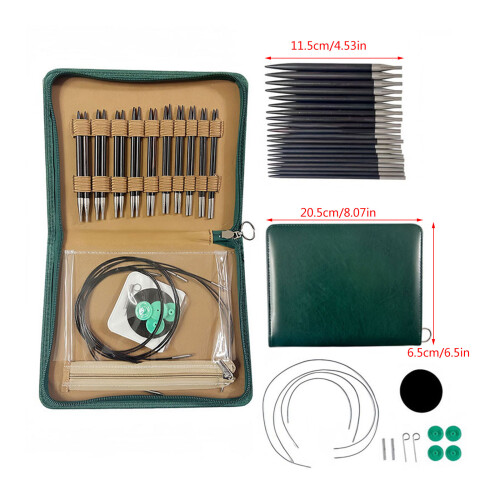 3.0-6.5mm Metal Circular Knitting Needle Set Interchangeable 2