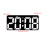 Easy to Read Digital Wall Clock with-Black shell green li 4