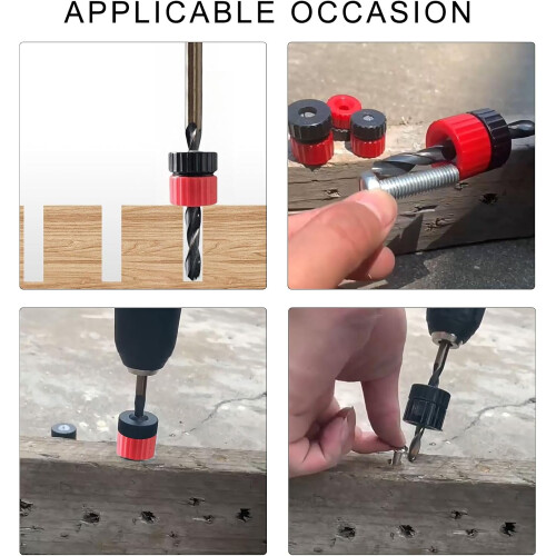 Adjustable Depth Guide Stop Collar 3 Pack 313mm Depth Range For Drill Bits Carpentry And DIY 1