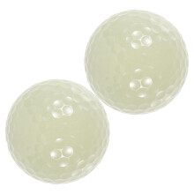 Glow in the Dark Golf Balls, Reusable, Synthetic Rubber, Beige