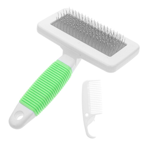 Long Light Green Shedding Comb for Pets