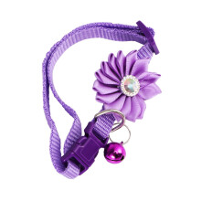 Bell Collar for Pets, Kitten Collar Pendant, Embroidered Necklace Name, Colorful Flower Collar for Cat