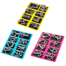 Metal Puzzle Ring 24 Piece Set, Metal Puzzle Ring, Educational Intellectual Toys, Metal Brain Teaser Puzzles, Metal Puzzles for Adults