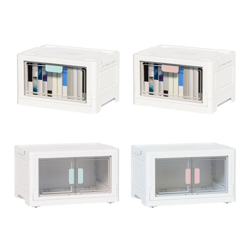 Conteneur de rangement polyvalent, boîte de-une porte rose 1