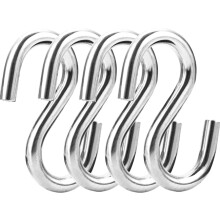 Galvanized Surface Multi-Use Hooks, Perfect for Closet Kitchen Garage, Non-Slip Heavy Duty S Hooks with Easy to Use Design Supports up to 441 Lb