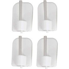 Self Adhesive Hooks for UPVC Window Frames, Durable Easy Install Curtain Rod Fixings for Bathroom Kitchen Party Decorations