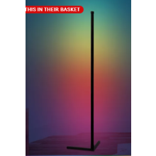 Smart LED Floor Lamp for Living Room, RGB Color Changing Standing Lamp with APP and Remote Control, WiFi Connected Dimmable Ambient Lighting with