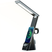 Full Spectrum Mood Light With 15W Wireless Charging, UV-Free Led Sunlight Light For Enhanced Focus And Energy, Night Light Function And Compatibility
