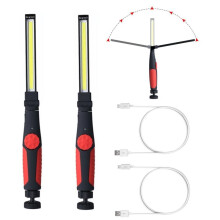 Portable LED Work Light Flashlight, 360 Rotate Adjustable Positioning Rechargeable Magnetic Torch Lamp with USB Rechargeable Bright LEDs, Wide