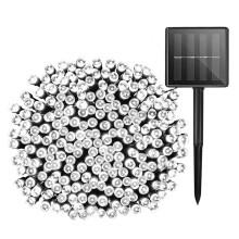 Festive Atmosphere Solar String Lights, 32 Metres 300 LED Multicolour Christmas Lights with Rechargeable Battery and Memory Function, 8 Modes