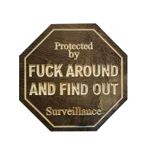 Outdoor Home Security Sign, Weatherproof Security Marker For Front Door Or Window, Funny Warning Signs With Optional Stake, FAFO Surveillance Signs No