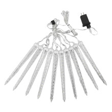 Meteor Shower Icicle Design, Bright LED Beads, 6.6ft Outdoor Icicle Lights with Sequential Lighting Effect for Christmas Festivals, Valentine's Day