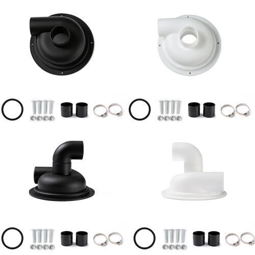 Vacuum Dust Separator Cyclones Separator Cover with Elbow-White 1