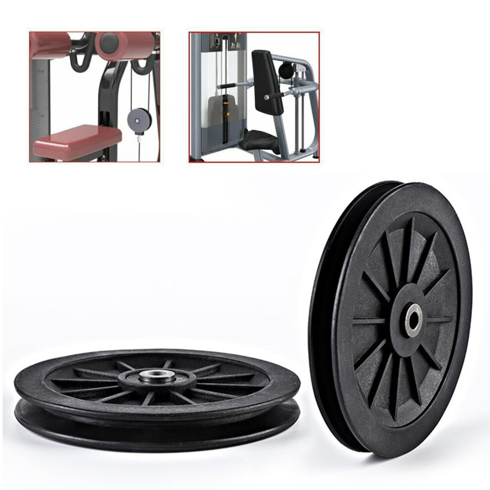 Nylon Pulley 2 X 90Mm Universal Black Gym Tool Accessories Nylon Pulley For Gym Equipment 9189345041792