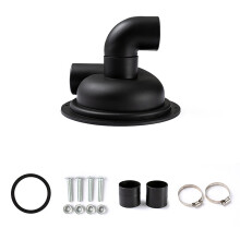 Cyclones Cover for Vacuum Cleaner with Elbow-Black With Elbow