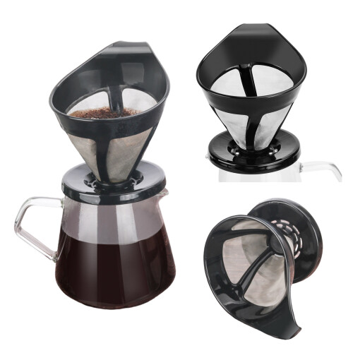 Coffee Dripper Slow Drip Paperless Coffee Filter-Black 2