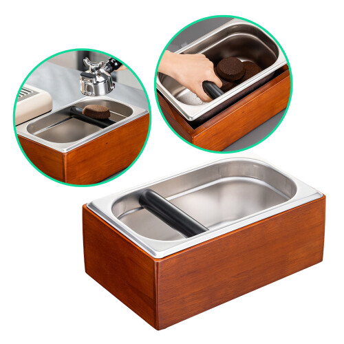 Fashion Kitchen Espresso Waste Box Coffee Grinds Knocks Box 1