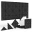 12 Pack Foam Panels Polyester Soundproof Wall Panels Wall-White 3