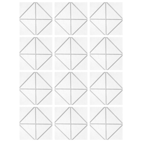 12 Pack Foam Panels Polyester Soundproof Wall Panels Wall-White