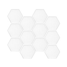Panneaux insonorisants de carreaux muraux hexagonaux-Blanc