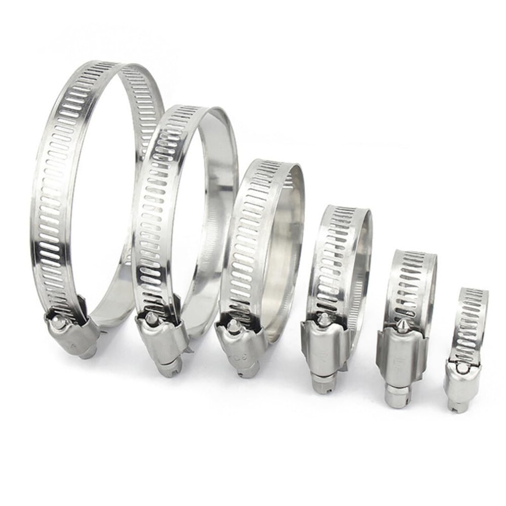 304 Stainless Steel Hose Clamps 8120Mm Adjustable Worm Gear For Fuel Tube And Water Pipe 9094768746387
