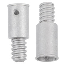 Telescopic Rod Connector 2Piece Replacement Kit For Broom Handle With Threaded End Compatible With Mop And Broom Cleaning Tools