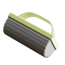 Small Handheld Sponge Mop with Ergonomic Grip for Strong Stain Removal and Water Absorption Green