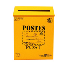 Retro Metal Wall Mounted Mailbox Newspaper Box Post Box Garden Decoration Iron 3 1