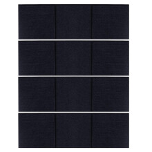 Pakket van 12 polyestervezel geluiddichte wandpanelen-Zwart