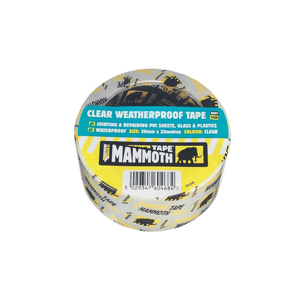 Everbuild Sika Weatherproof Tape 50Mm X 10M Clear 5063750608327