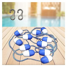 Swimming Pool Safety Rope Lane Lines And Float Line For Hotels Villas And Water Parks 2.8Inch Diameter 45Foot Long
