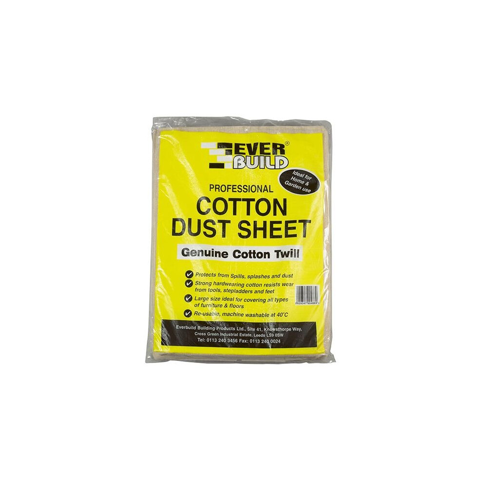 Everbuild Sika Cotton Dust Sheet 3.6 X 2.7M 5063750579474