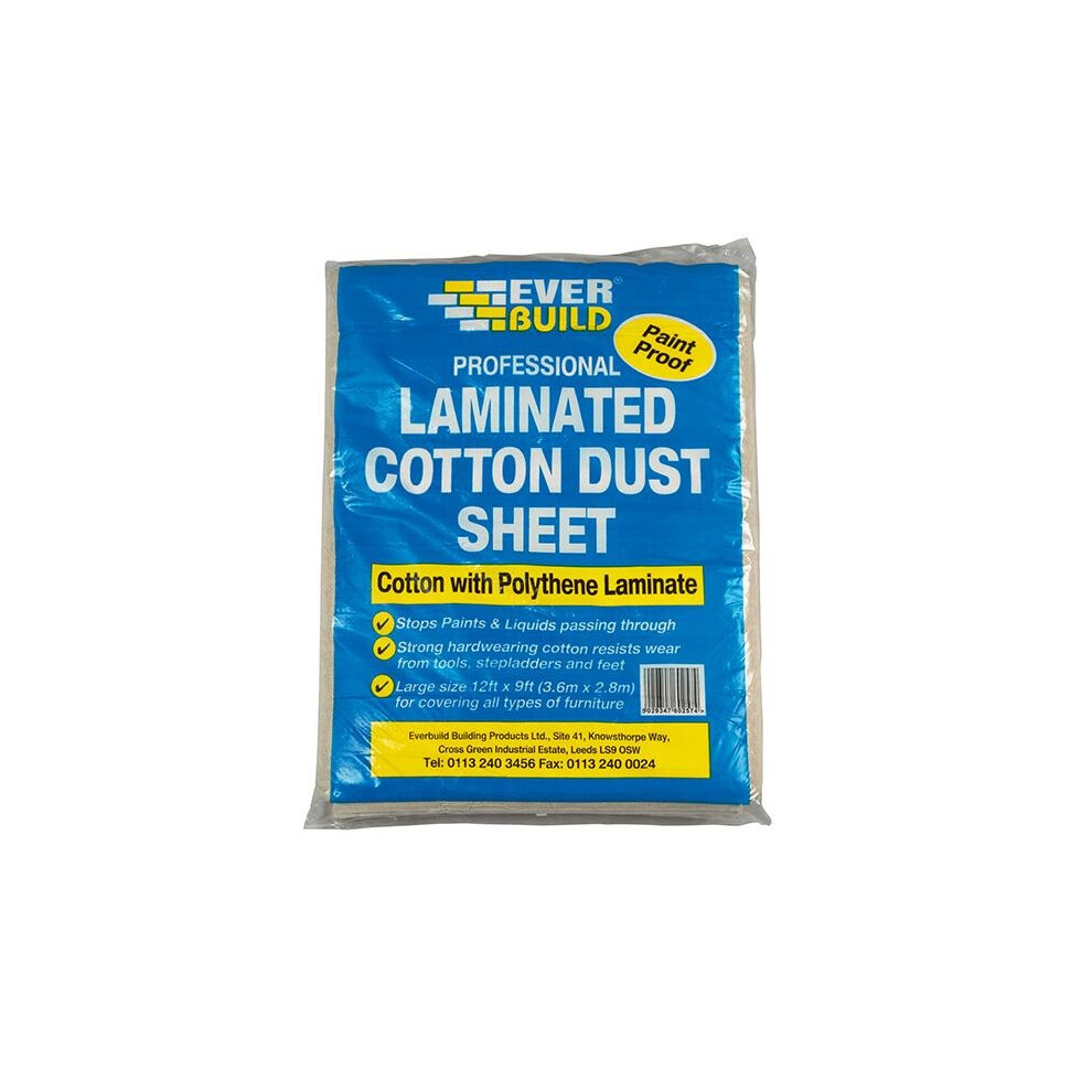 Everbuild Sika Unisex Multicolor Laminated Cotton Dust Sheet 3.6 X 2.7M - Image 4