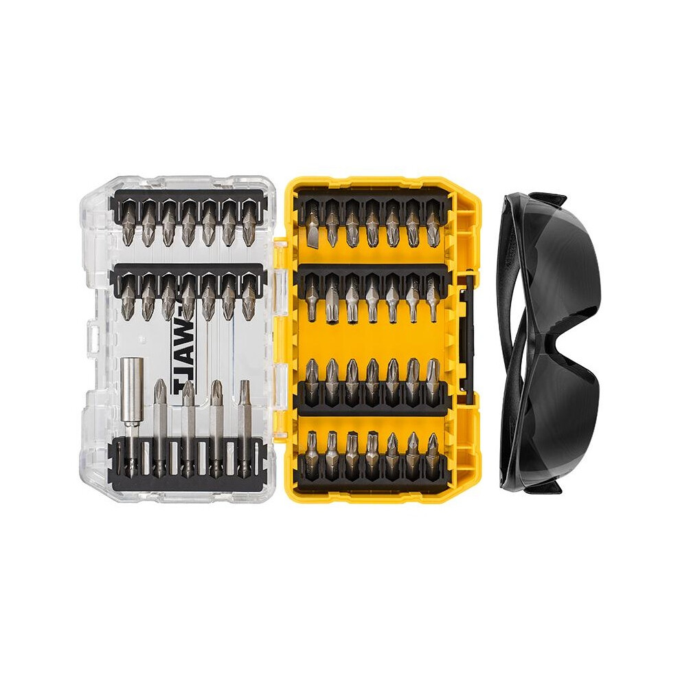 Dewalt Power Tools Dt70703 Screwdriving Set, 47 Piece + Safety Glasses 5063750573007