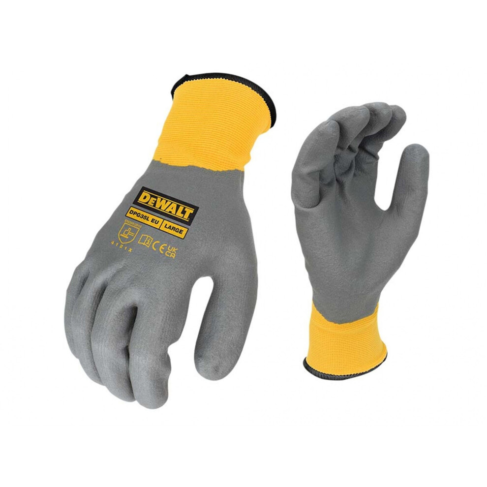 Dewalt Power Tools Water Resistant Grip Gloves - L (Size 9)