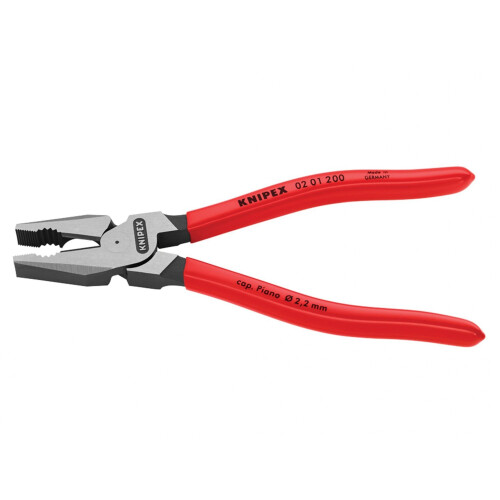 Knipex Knipex 02 01 Series High Leverage Combination Pliers, Plastic Coated Grip 1