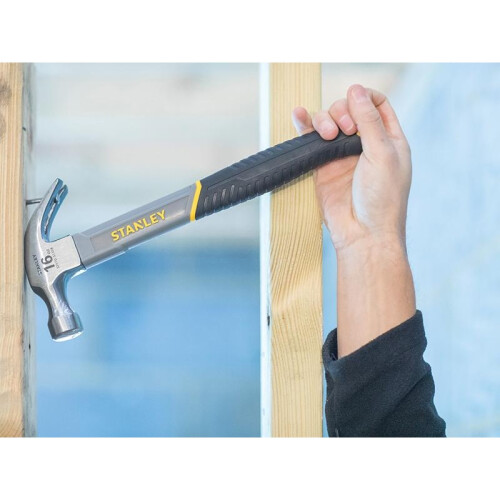 Stanley Hand Tools Curved Claw Hammer, Fibreglass Shaft 2